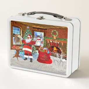 Merry Christmas from Santa Metal Lunch Box