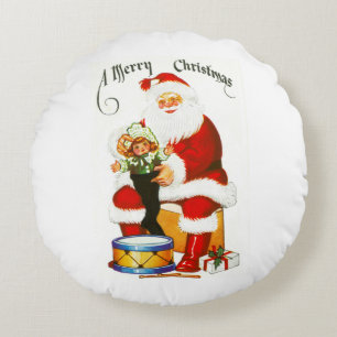 Merry Christmas from Santa Round Pillow