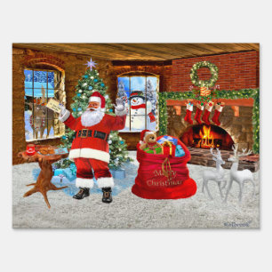 Merry Christmas from Santa Sign