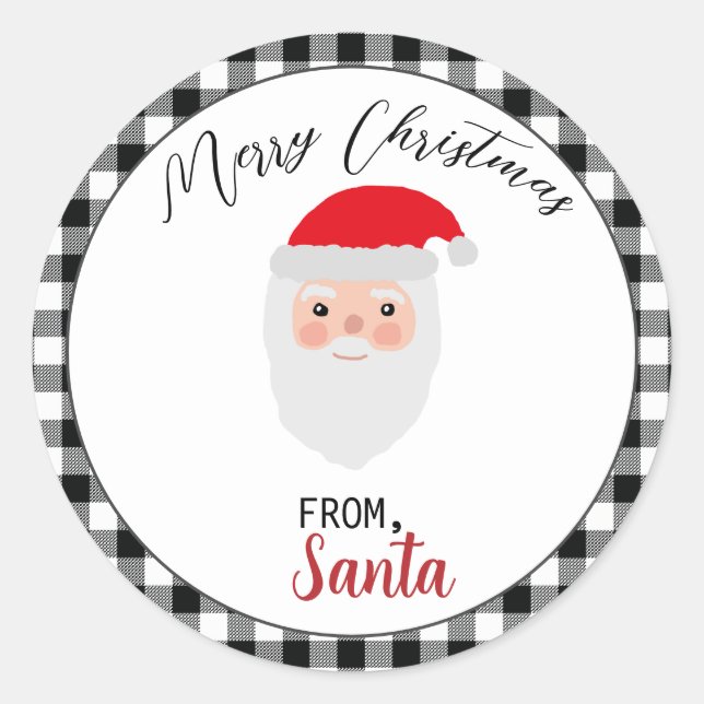 Merry Christmas From Santa Sticker (Front)