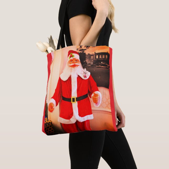 Merry Christmas from Santa Tote Bag (Close Up)