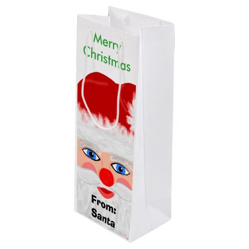 Merry Christmas From Santa Wine Gift Bag