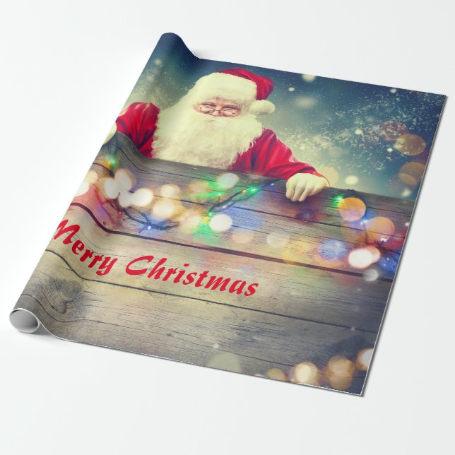 Merry Christmas from Santa Wrapping Paper (Unrolled)