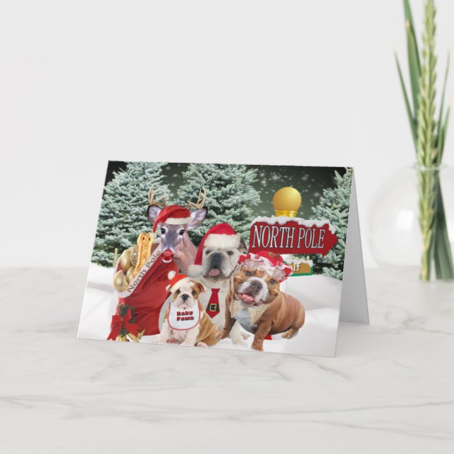 Merry Christmas From Santa's Family Holiday Card (Front)