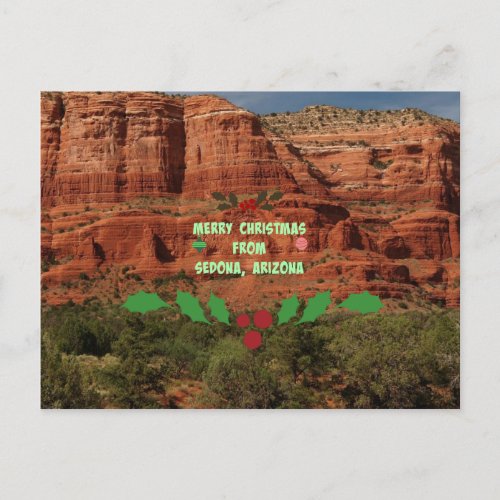 Merry Christmas from Sedona Arizona Holiday Postcard