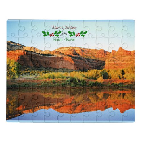 Merry Christmas from Sedona Arizona Jigsaw Puzzle