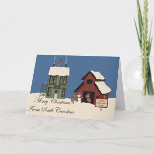 Merry Christmas From South Carolina Holiday Card