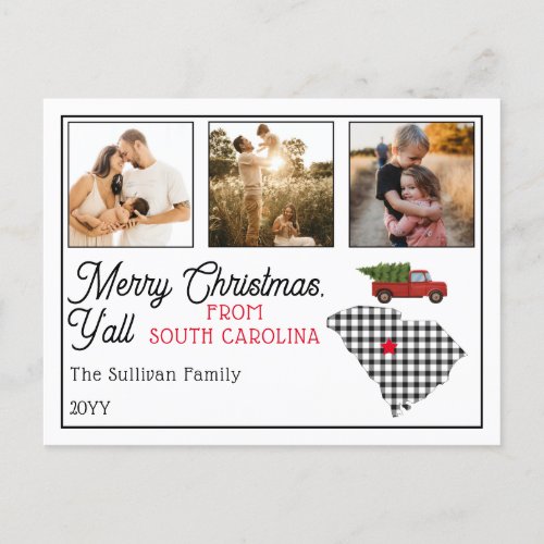 Merry Christmas from South Carolina Photo Holiday