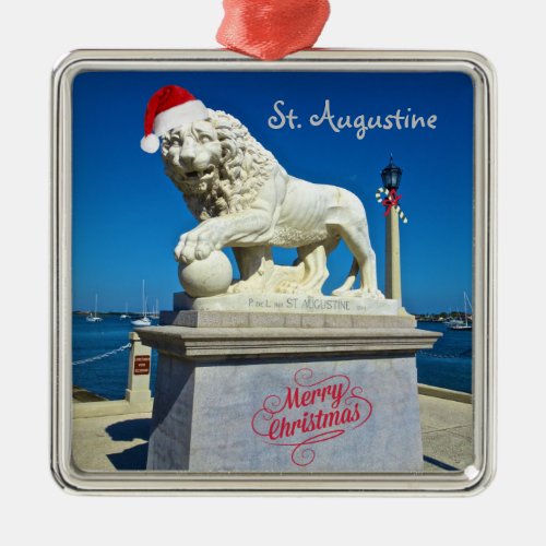 Merry Christmas from St Saint Augustine Florida Metal Ornament