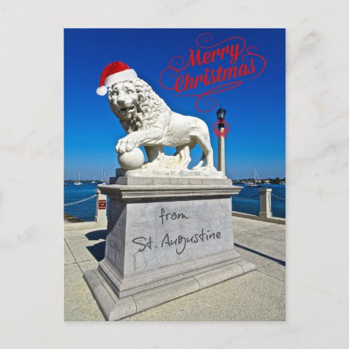 Merry Christmas from St Saint Augustine Florida Postcard