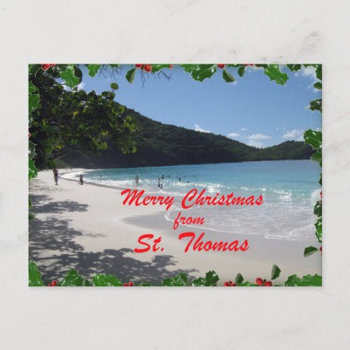 Merry Christmas from St Thomas Holiday Postcard