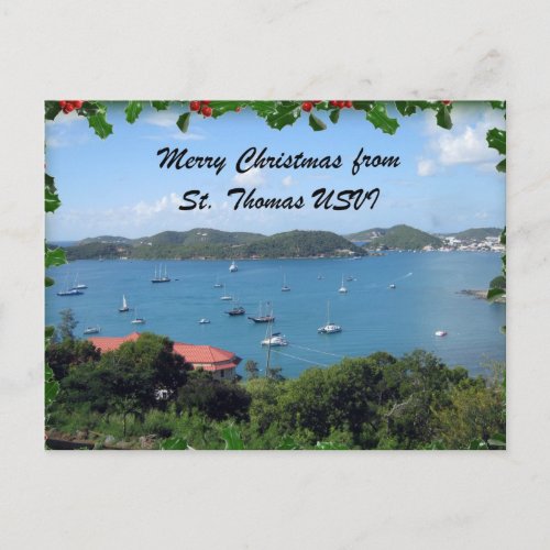 Merry Christmas from St Thomas USVI Holiday Postcard