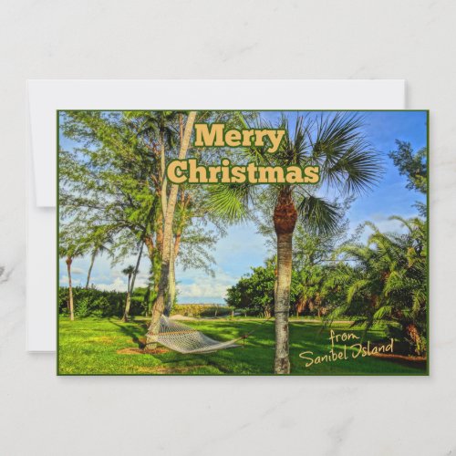 Merry Christmas from Sunny Sanibel Island Florida Holiday Card