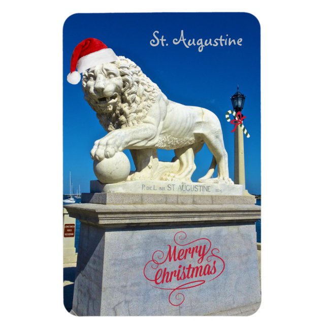 Merry Christmas from Sunny St Augustine Florida Magnet (Vertical)