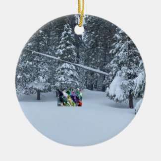 Merry Christmas from Tahoe City! Ceramic Ornament