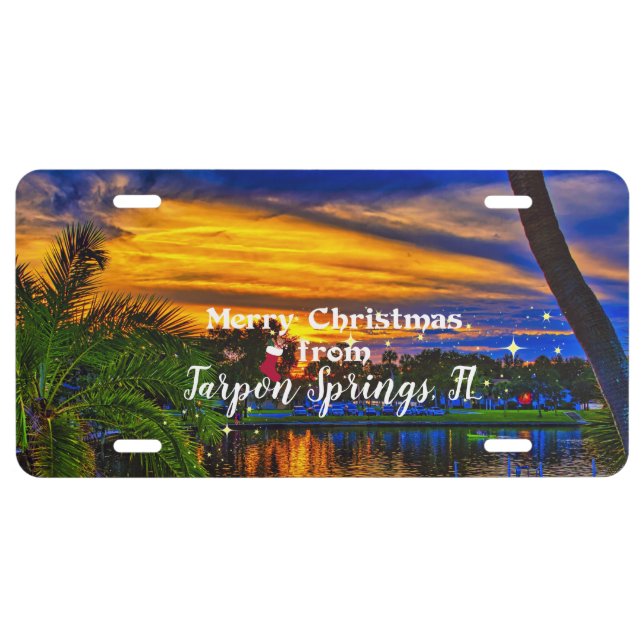 Merry Christmas from Tarpon Springs, FL License Plate (Front)