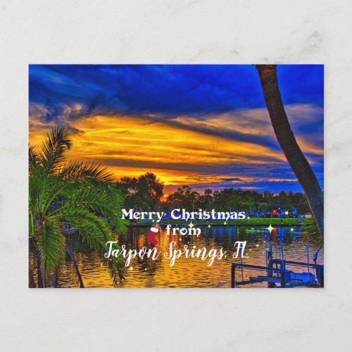 Merry Christmas from Tarpon Springs FL Postcard