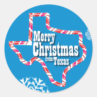 Merry Christmas from Texas Classic Round Sticker