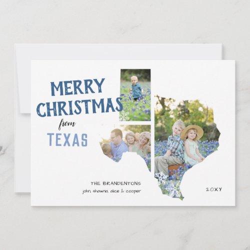 Merry Christmas from Texas Three Photo Card