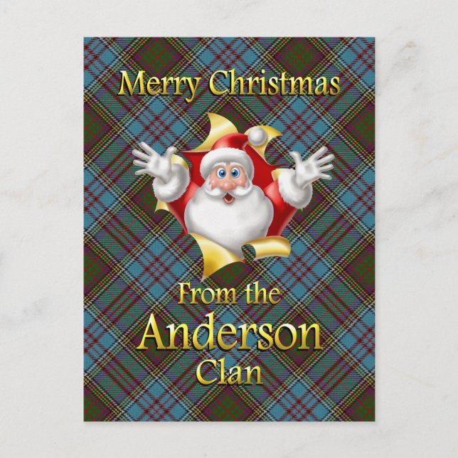 Merry Christmas From the Anderson Clan Holiday Postcard (Front)