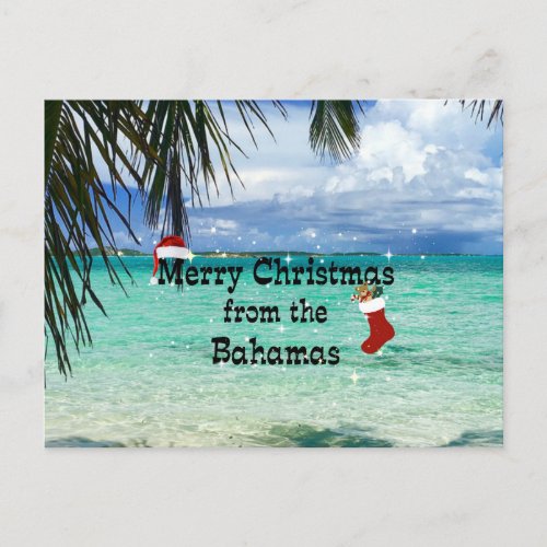 Merry Christmas from the Bahamas Holiday Postcard