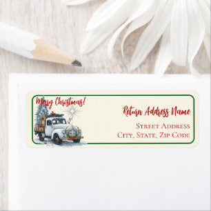 Merry Christmas from the Cabin ReturnAddress Label