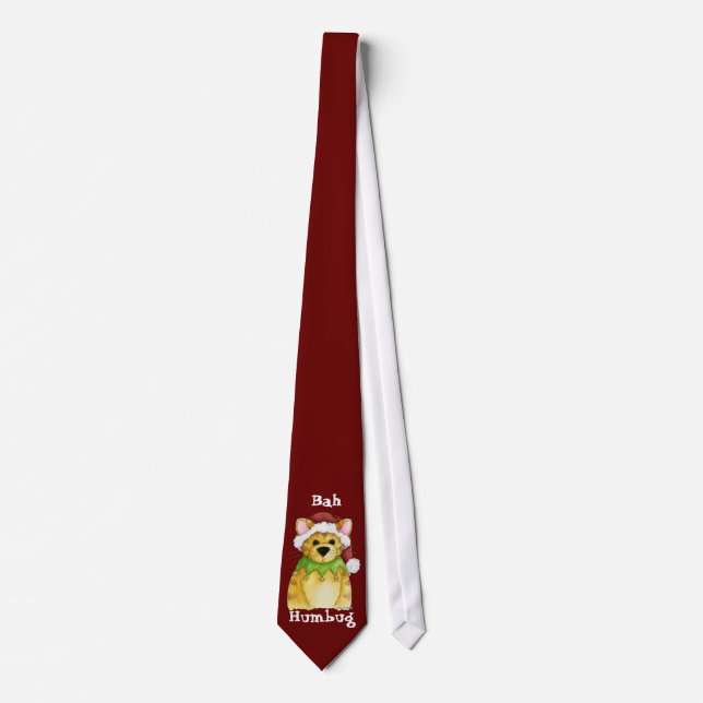 Merry Christmas from the Cat Bah Humbug Tie (Front)