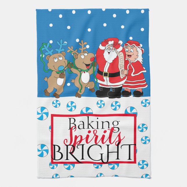 Merry Christmas from the Claus's Kitchen Towel (Vertical)