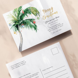Merry Christmas From the Coast Holiday Moving Announcement Postcard