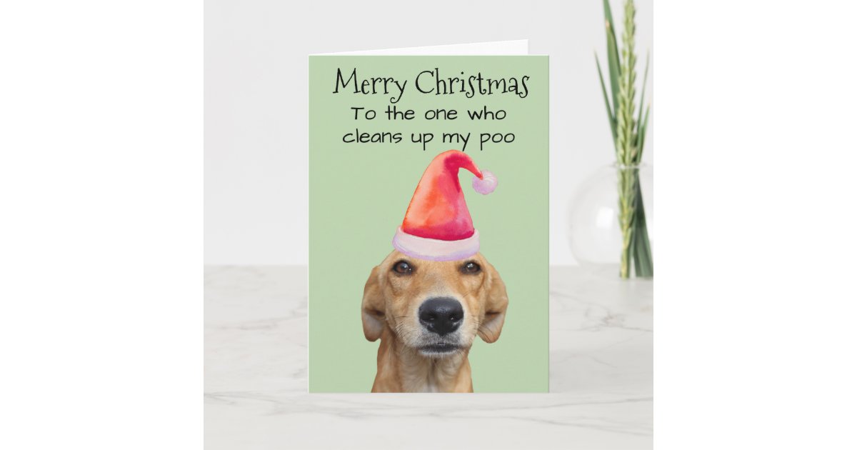 Merry Christmas From The Dog Funny Humor Card