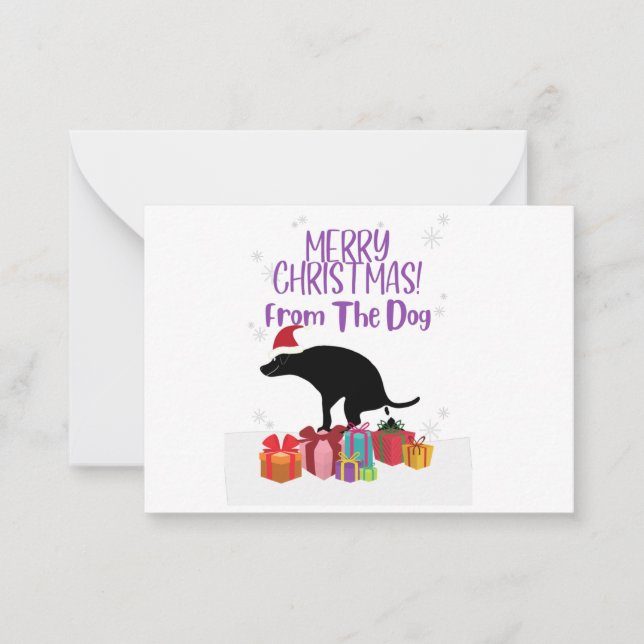 Merry Christmas from the Dog Note Card (Front)