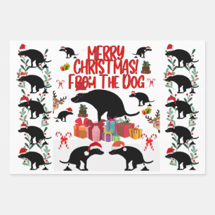 Merry Christmas from the Dog Wrapping Paper Sheets