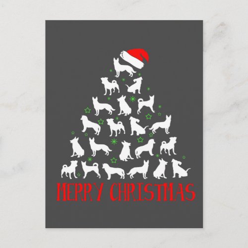 Merry Christmas from the dogs Holiday Postcard