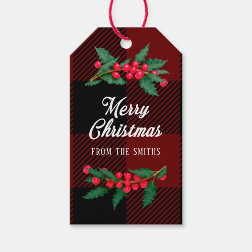 Merry Christmas From The Family Rustic Gift Tags