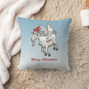 Merry Christmas from The Flying Goat Throw Pillow