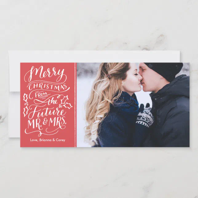 Merry Christmas From The Future Mr. and Mrs. Holiday Card | Zazzle