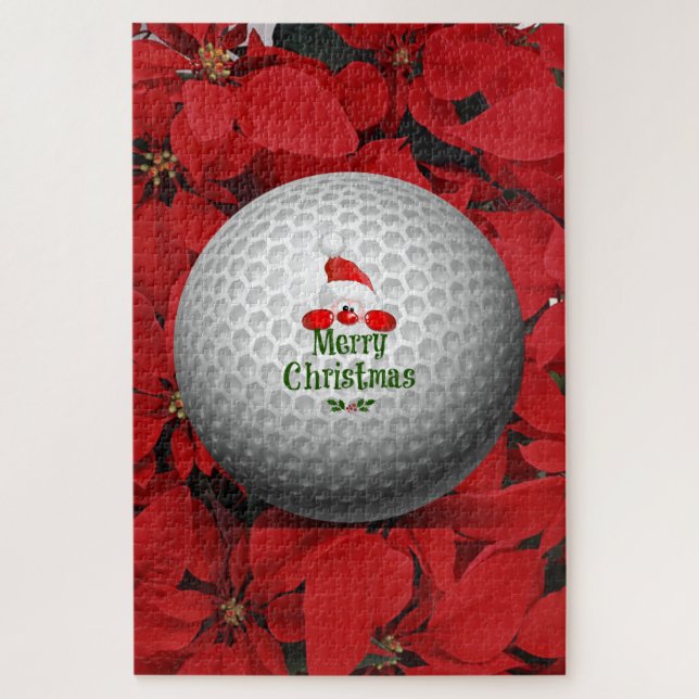 Merry Christmas from the Golfing Santa Jigsaw Puzzle (Vertical)