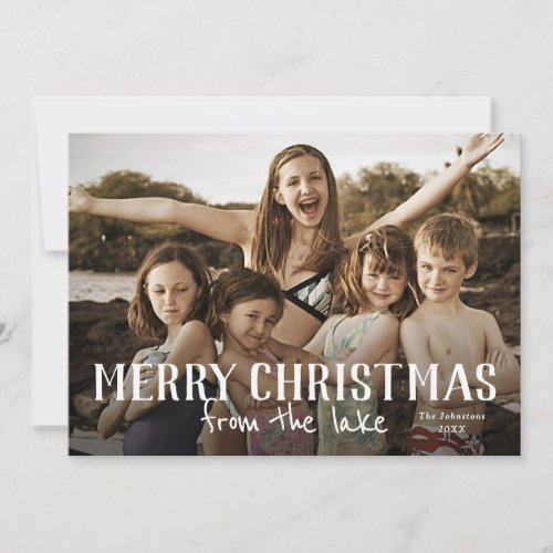 Merry Christmas from the lake location photo  Card