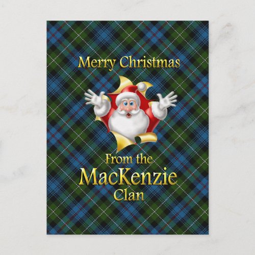 Merry Christmas From the MacKenzie Clan Holiday Postcard