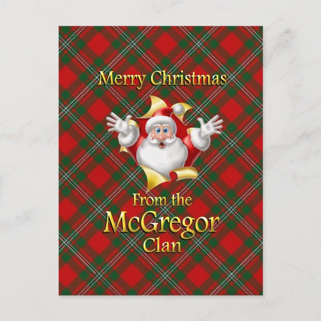 Merry Christmas From the McGregor Clan Holiday Postcard (Front)