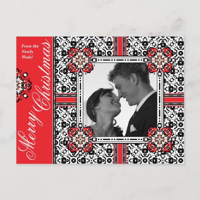 Merry Christmas from the Newly Weds Holiday Postcard (Front)