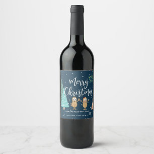 merry Christmas from the nuts next door! Wine Label