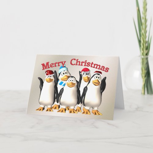 Merry Christmas from the penguin gang Holiday Card