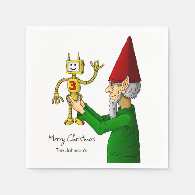 Merry Christmas from The Robot Napkins (Front)