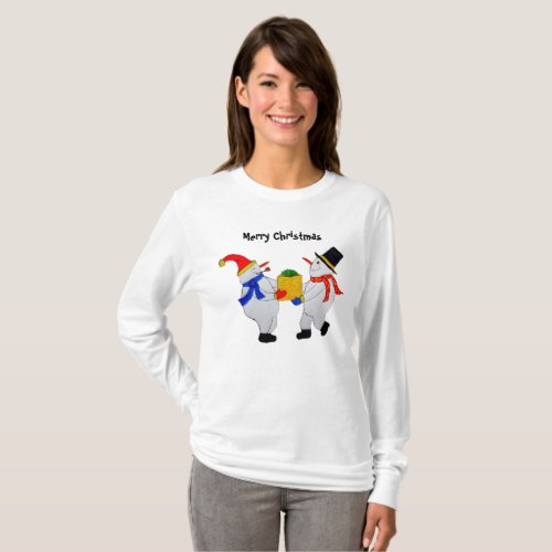 MERRY CHRISTMAS FROM THE SNOWMEN   T_Shirt