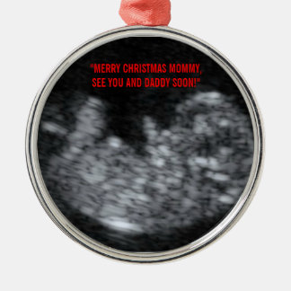 Merry Christmas From The Womb Metal Ornament