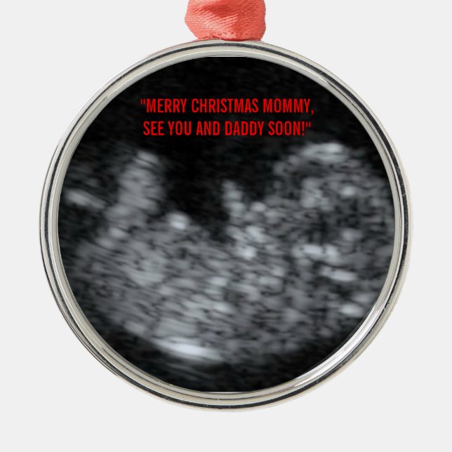 Merry Christmas From The Womb Metal Ornament (Front)