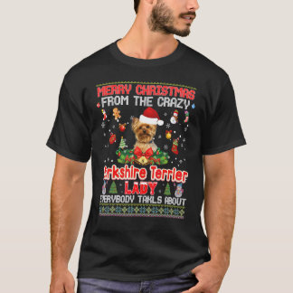 Merry Christmas From The Yorkshire Terrier Dog Lad T-Shirt