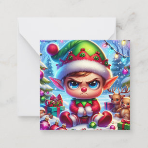 Merry Christmas from this Little Grumpy Elf Note Card