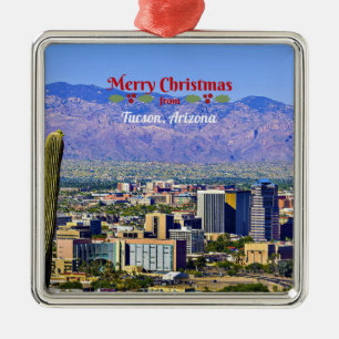 Merry Christmas from Tucson, Arizona, Metal Ornament